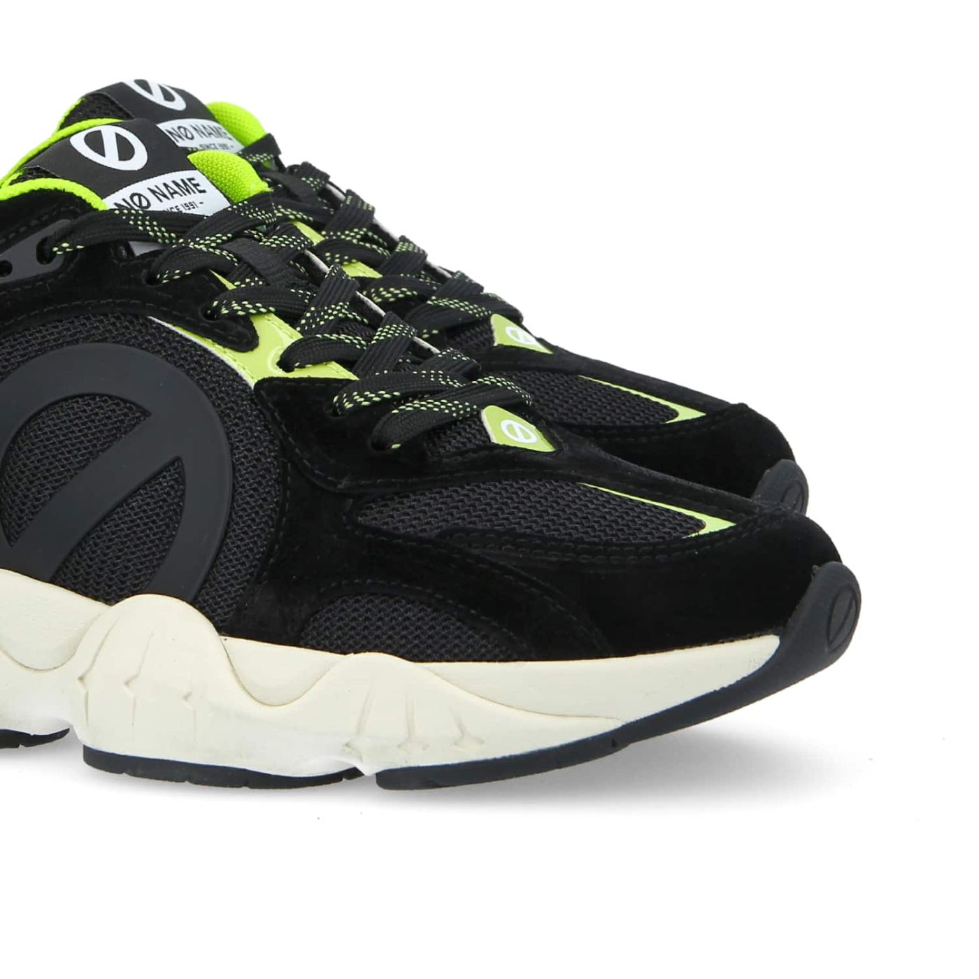 KRAZEE RUNNER M - SUEDE/REC.KNIT - BLACK/BLACK/F.YELLOW